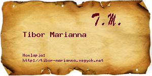 Tibor Marianna névjegykártya